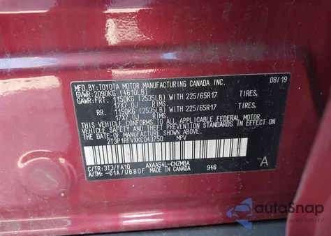 2019 Toyota Rav4 Xle z USA, uszkodzony, nr VIN 2T3P1RFVXKC043750